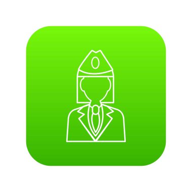 Tren iletken yeşil simge vektör