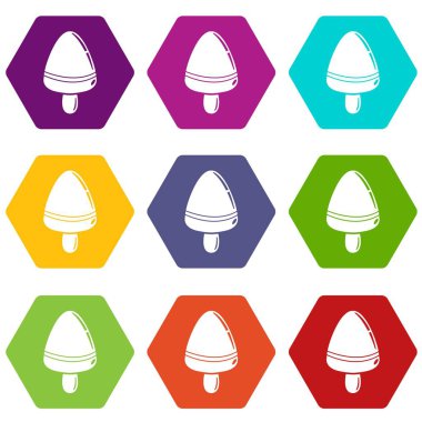 9 vektör karpuz dondurma Icons set