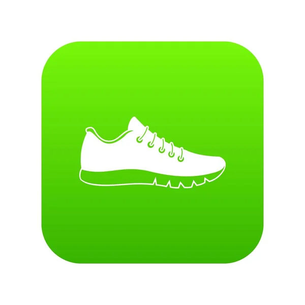 Zielony cyfrowy ikona trampki — Wektor stockowy