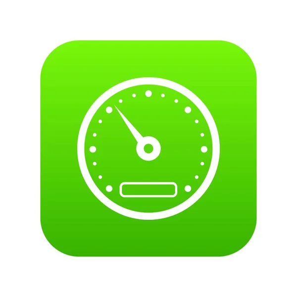 Indicateur de vitesse icône numérique vert — Image vectorielle