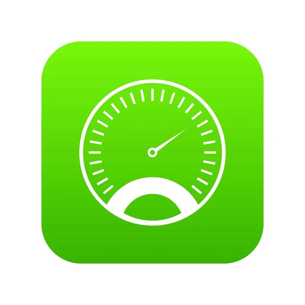 Speedometer icon digital green — Stock Vector