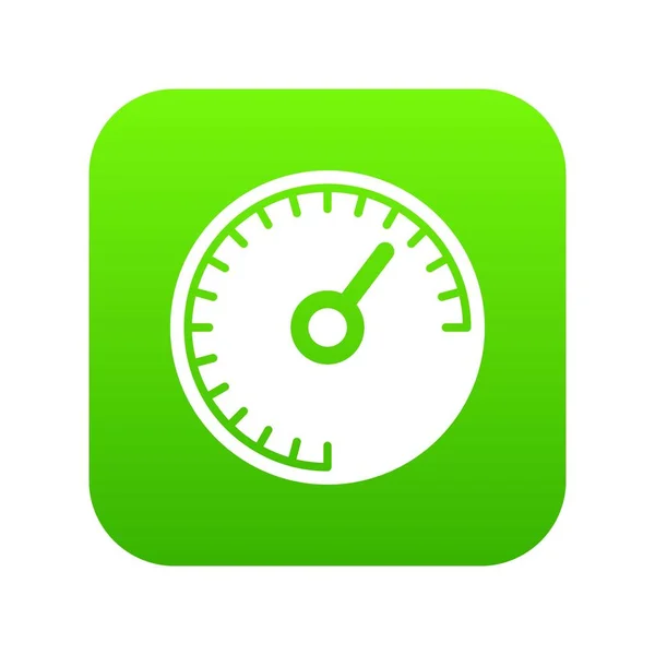 Speedometer icon digital green — Stock Vector