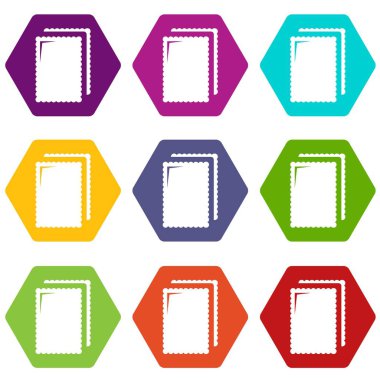 9 vektör bisküvi dondurma Icons set