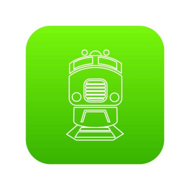 Tren yeşil simge vektör