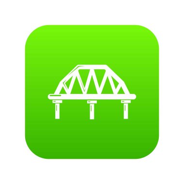 Kemerli tren Köprüsü yeşil simge vektör