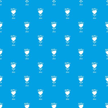 Anne gün desen vektör kesintisiz mavi