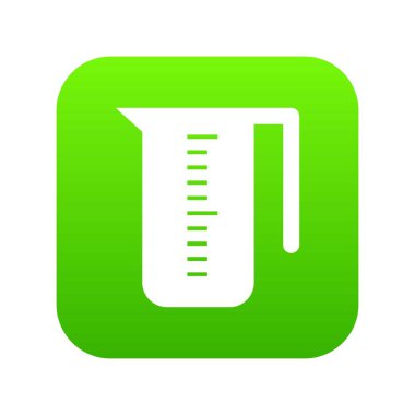 Ölçüm Kupası simgesi dijital yeşil