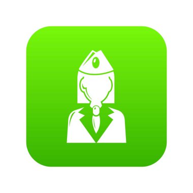 Tren iletken yeşil simge vektör