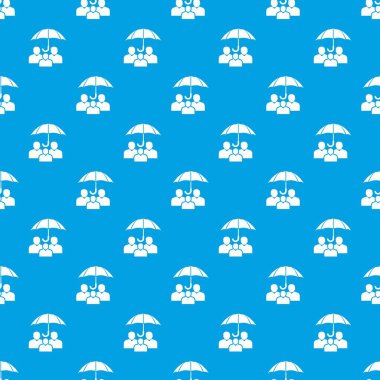 İnsanlar koruma desen vektör kesintisiz mavi