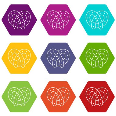 9 vektör simit Icons set
