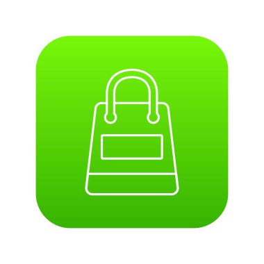 Alışveriş çantası yeşil simge vektör