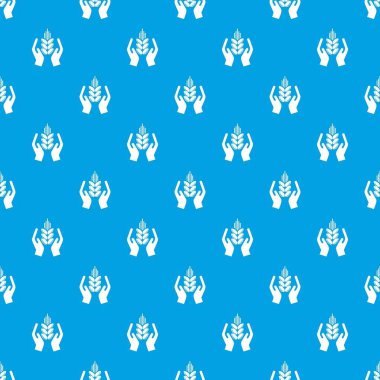 Bitki koruma desen vektör kesintisiz mavi