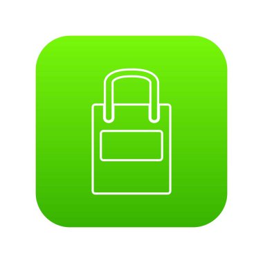 Eco poşet yeşil simge vektör