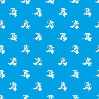 Taşkın koruma desen vektör kesintisiz mavi