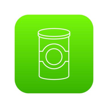 Kozmetik kavanoz plastik simge yeşil vektör