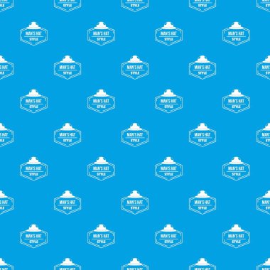 Adam şapka desen vektör kesintisiz mavi