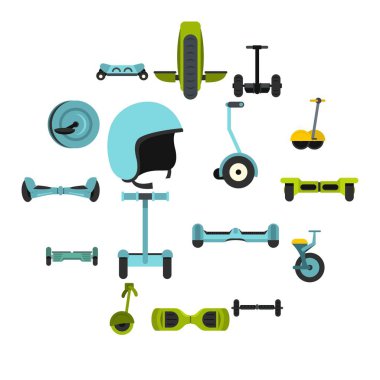 Scooter simgeler Dengeleme düz stil ayarla