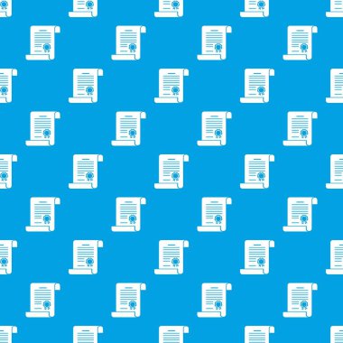 Sertifika desen vektör kesintisiz mavi