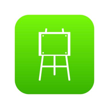 Ahşap şövale simgesi dijital yeşil