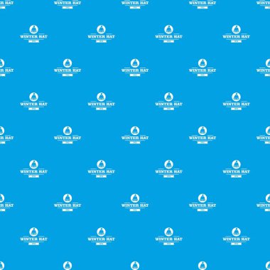 Kış şapka desen vektör kesintisiz mavi