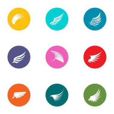 Kanat Icons set, düz stil