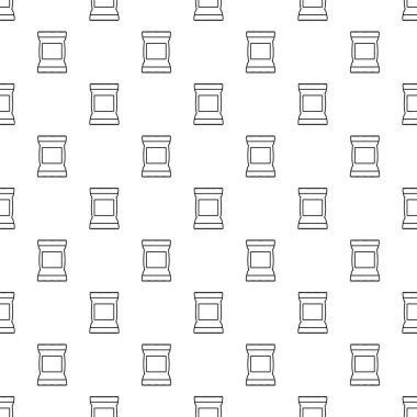 Gıda snack yastık çanta tasarlamak vektör sorunsuz