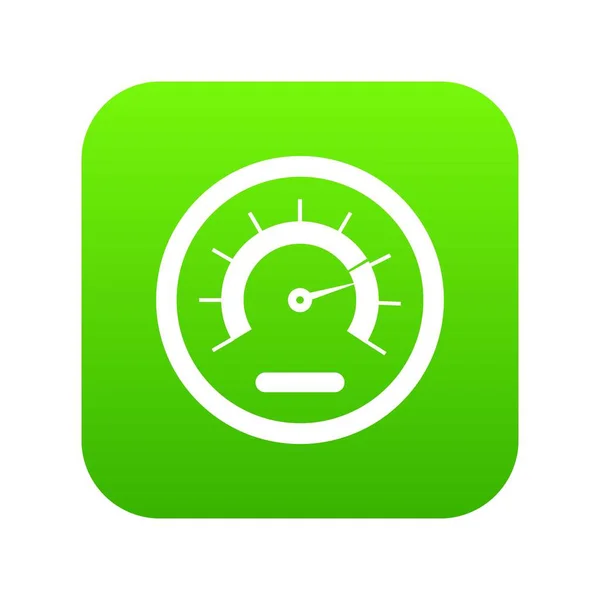 Rychloměr ikonu digitální zelená — Stockový vektor