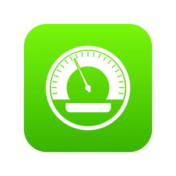 Speedometer icon digital green — Stock Vector