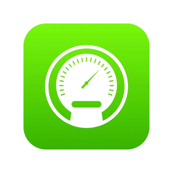 Speedometer icon digital green — Stock Vector