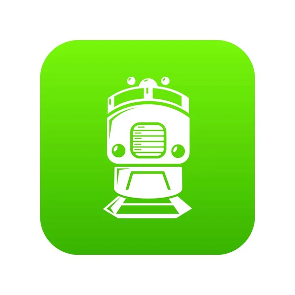 Pociąg zielona ikona wektor — Wektor stockowy