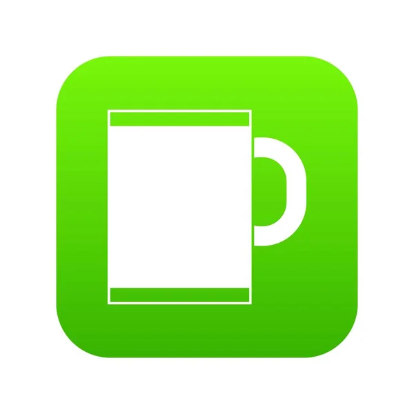 Teetasse Symbol digital grün — Stockvektor