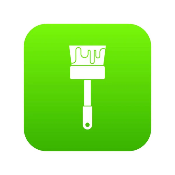 Pincel icono digital verde — Vector de stock