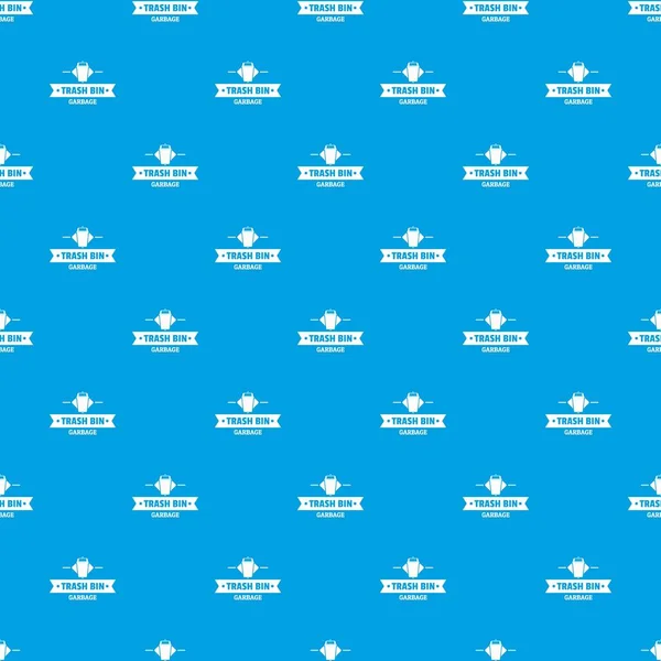 Bin household pattern vector seamless blue — Stock Vector