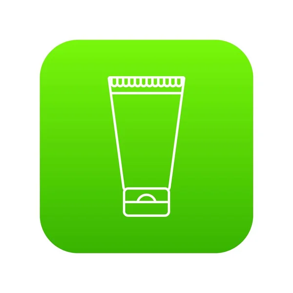 Creme tubo icono verde vector — Archivo Imágenes Vectoriales
