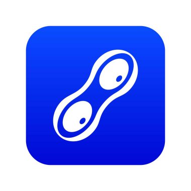 Fıstık kabukları simgesi dijital mavi