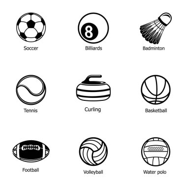 Küre Icons set, basit tarzı