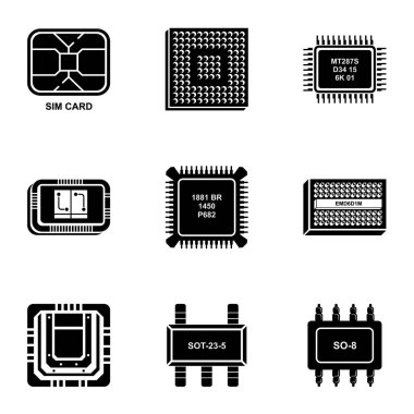 Icons set, basit tarzı lehim