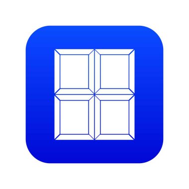 Çikolata parçası simgesi dijital mavi