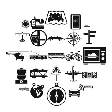 İleri teknoloji Icons set, basit tarzı