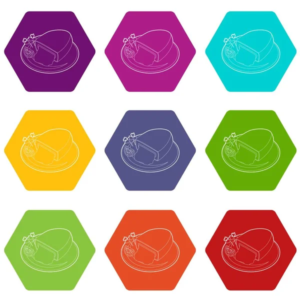 9 vektör Kiev pirzola Icons set