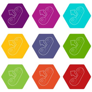 9 vektör yakışıklı Icons set