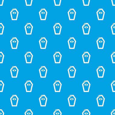 Firavun tabut desen vektör kesintisiz mavi herhangi bir kullanım için tekrar