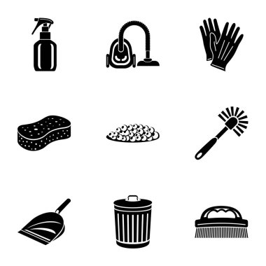 Geri yükleme sırası Icons set, basit tarzı