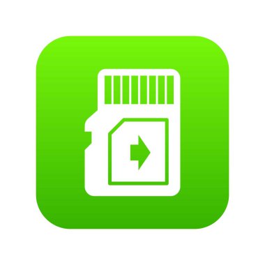 Flash sürücü yeşil simge vektör