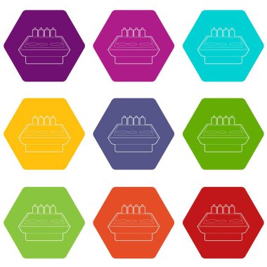 9 vektör Shopwindow Icons set