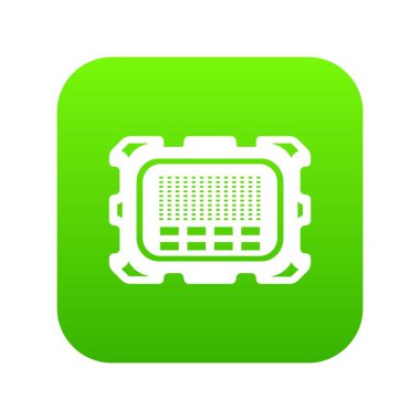 Merkez mikroçip yeşil simge vektör