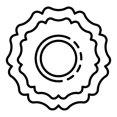 Şeker tatlı bisküvi simgesi, anahat stili