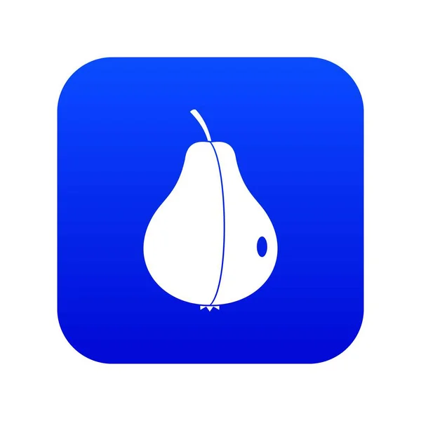 Icono entero de pera azul digital — Archivo Imágenes Vectoriales