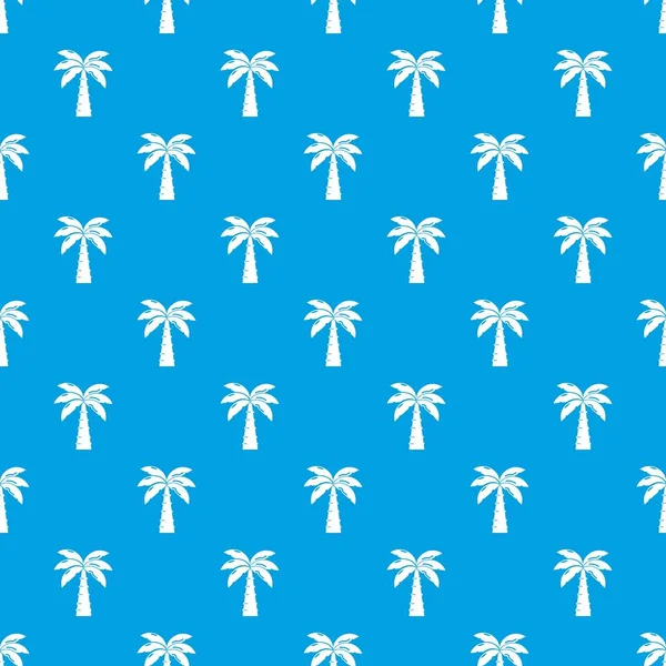 Palm pattern vector seamless blue — Stock Vector