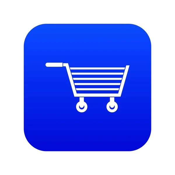 Icône shopping en ligne bleu numérique — Image vectorielle